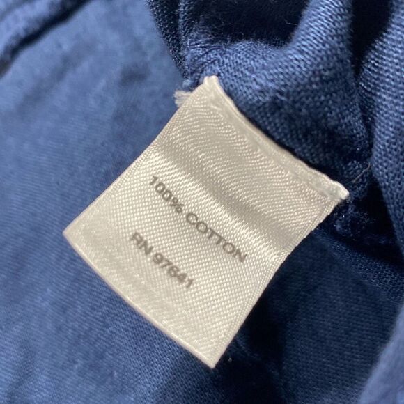 NWT J. Jill Women's Linen Cotton Pull On Drawstring Pants Indigo Blue XLT - Picture 12 of 13